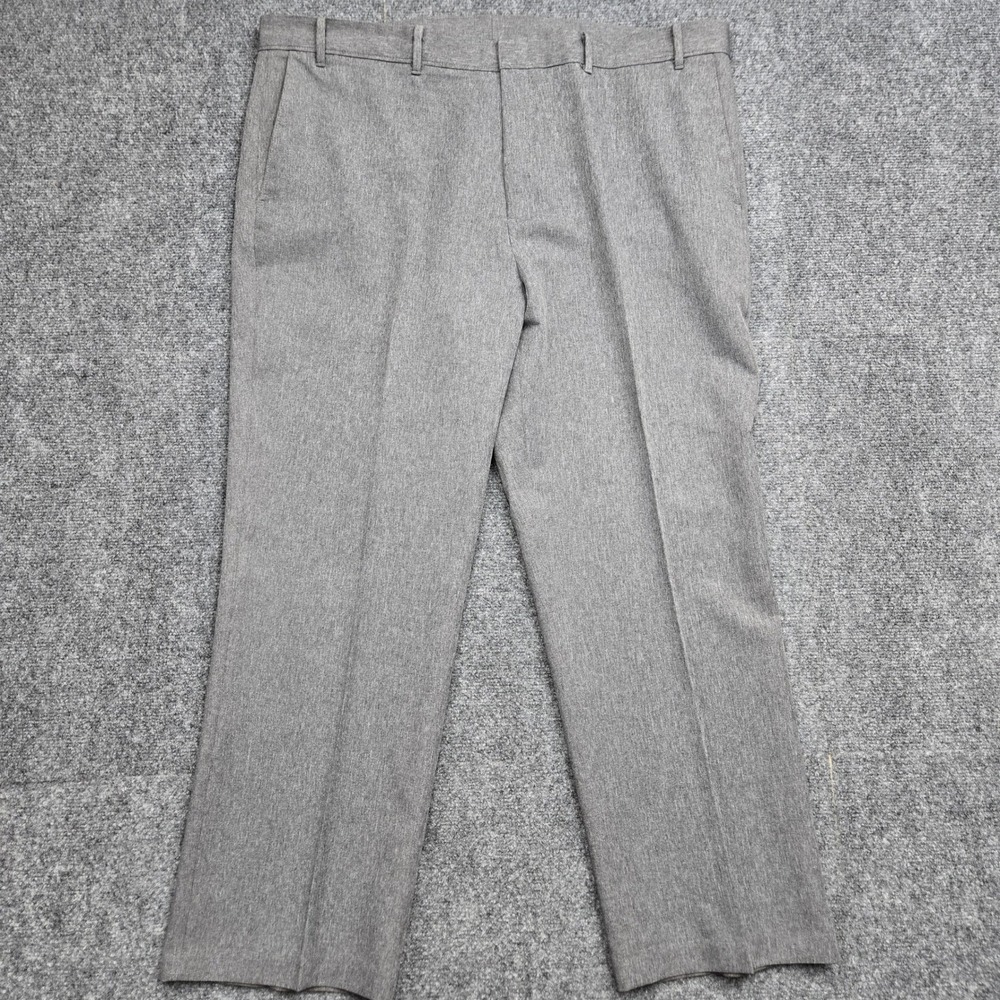 Dockers Action Slacks Levi Strauss Mens Size 44x30 Gray Flat Front Dress Pants